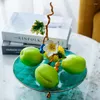 Assiettes bols en verre émaillé créatif salon Table à manger maison assiette à Dessert ornements décoratifs fête de luxe colorée