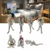 Decoratieve objecten Figurines Moderne leesvrouw Standbeeld Resin Samenvatting Denkelt desktop Sculptuur Home Craft Room Slaapkamer Figurine Ornament 230411