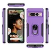 Pancerz ShockProof Kick -Staund Cell Cell Telefon dla Google Pixel 6 6a 7 7a 8 Pro Heavy Duty 2 w 1 Magnetyczne Mount Magnetyczne Dualne kolory Designer Połącz telefoniczny