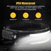 Head lamps Dual Light Source Induction Headlamp 1200 MA Built-in Battery lamp 350 Lumen Lantern for Outdoor Camping Night Running Fishing P230411