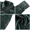 Men's Casual Shirts Autumn Leopard Print Silky Men Fashion Buttons Up Long Sleeve Shirt Night Club/party Slim Fit Chemise Homme