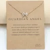 Mode sieraden voogd guardian angel vleugel hanger 18K vergulde designer ketting vrouw legering Zuid -Amerikaanse dames choker zilveren heren kettingen met letters kaartcadeau