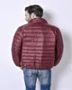 LL nuovo piumino leggero e leggero da uomo con colletto rialzato, cappotto corto casual da uomo di grandi dimensioni, vestibilità slim, cappotto caldo