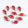 Pendant Necklaces 10Pcs Natural Red Agate Stone Horse Eye Shape Pendants For Necklace Women Exquisite Clavicle Dinner Party Accessories