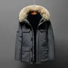 Parkas pour hommes col en fourrure doudoune d'hiver en duvet de canard blanc mâle garder au chaud -30 degrés Parkas hommes coupe-vent à capuche épaissir manteau en duvet multi-poches 231110