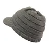 9 kolorów Winter Cap Peak Solid Kolor dzianinowy kapelusz moda termiczna BRIM BETUAL Dasual do dostarczania kropli dhoxz