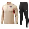 2023 2024 São Paulo Homens Crianças Meio Zíper Roupas de Treinamento Futebol Jerseys DIEGO COSTA GABI M. PAULO LUAN PABLO MAIA M. ARAUJO LUCIANO ALISSON CALLERI Camisas de Futebol Kit