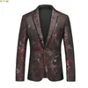 Ternos masculinos Blazers Outono Terno Jaqueta Masculina V Collar Único Botão Vestido Casaco Festa de Casamento Masculino Blazers Azul Vermelho Preto Disponível M-5XL 6XL 231110