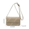 Kvinnor Simple Pu Leather Crossbody Bag Casual Solid Color Flap Shoulder Bag Office Lady Rese Commute Dating Shopping Handväska