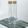 Les bouteilles en verre vides en tube à essai de 150ml, 24 pièces, sont un petit récipient transparent pour la fabrication artisanale, bouteille de souhait, pot de collation, flacon de parfum 201m