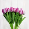 Flores decorativas Mini PU Flor de imitación Decoración del hogar Boda Artificial 10PC