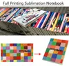 Sublimation Blanks Notepads A4 A5 A6 White Journal Notebooks PU Leather Covered Heat Transfer Printing Note Books with Inner