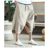 Men's Pants Dropshipping Men Harajuku Harem Pants 2023 Mens Summer Cotton Linen Joggers Pants Male Vintage Chinese Style Sweatpants Fashions W0414