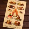 Muurstickers gelei crèmes en zoete gerechten restaurant advertentie vintage klassieke retro canvas poster diy posters home decor cadeau