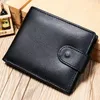 RFID-protected genuine leather men designer wallets male cowhide short style fashion casual coin zero card purses no276