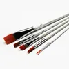 Andra kontorsskolan levererar 6st Professional Paint Brush Set Acryl Oil Watercolor Artist Supplies High Quality White Stick Nylon 230410