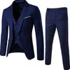 Hommes costumes Blazers arrivée 3 pièces coupe ajustée pointe revers un bouton mariage smoking bal homme Blazer veste pantalon gilet 231110