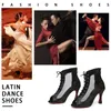 Femmes swdzm 672 latin dames femme tango salon de bal dance hauts talons salsa chaussures de fête bottes de danse 230411