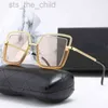 2023 nouvelles lunettes de soleil carrées de luxe pour femmes Vintage surdimensionné impression lentille lunettes de soleil hommes Hip Hop lunettes noir Y23