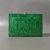 حقائب المساء العلامة التجارية العصرية للنساء حقائب اليد الأخضر البيج الأكريليك الفاخرة الحزب حقيبة امرأة لطيفة لطيف مربع مصغرة محفظة القابض 230411