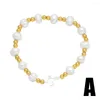 Bracelet perlé brin perles croix mode minimaliste polyvalent tissé à la main extensible bohème perle de riz