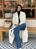 Women's Wool Blends 2023 Autumn and Winter Ladies Woolen Coat is White Fashionable Korean Highgrad Thick Long 231110