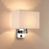 Wall Lamp Rectangle/Oval Shade Mount With Switch American Style Light For Bedroom Living Room Aisle Hall Home Decoration