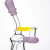 Kolor USA szklana rura wodna 5.7 "Bezpłatna szklana miska ustnik Banger Bubbler Olej olej dab rig bongs perc bong 001