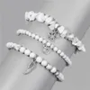 Mode natuursteen chakra's elastische armband dames eenvoudige star wing hanger set combinatie armband