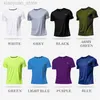 T-shirts pour hommes Polyester de haute qualité Hommes Running T-shirt Séchage rapide Fitness Shirt Formation Exercice Vêtements Gym Sport Shirt Tops Léger 3M411 3M411