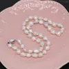 Chaînes collier de perles blanches d'eau douce naturelles perles de forme irrégulière bijoux à breloques accessoires pour femmes fille cadeau de mariage