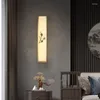 Lampada da parete cinese tutto rame marmo LED Villa scala soggiorno TV sfondo comodino Zen illuminazione interna