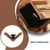 Bolsas de jóias Bolsas de madeira para presente de armazenamento anel de noiva Anéis de casamento Cerimônia de proposta de organizador de joias portador