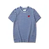 giocare Moda Uomo T-shirt designer cuore rosso camicia casual Tshirt cotone ricamo manica corta estate T-shirt taglie asiatiche h2O3 #