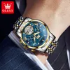 ساعة Wristwatches Olevs Men's Watches الكلاسيكية Hollow Out أوتوماتيكي ساعة الاغتصاب الأصلية حركة تقويم مضيئة مون 231110