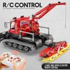 ElectricRC Car Technical MOC Construction Vehicle Series Remote Control Engineering Vehicle DIY Building Blocks Bricks Construction Toys 22001 231110