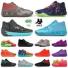 Autentico LaMelos Ball MB.01 Rick And Morty Scarpe da basket sneakers basse da uomo scarpe da ginnastica outdoor Grigio Rosso Grigio Rosso Hornets Away RicMort SupernovaMB.01