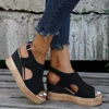 Sandalias 2022 verano nueva plataforma sandalias de mujer tacones altos zapatos casuales de moda señoras Beac bombas Slingback cuñas sandalias T230410