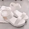 Sandals Summer Women Sandals Woman Wedges Platform Sandals Fashion Fish Mouth Rome Sandals White Black Women Shoes 230410