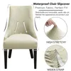 Chair Covers 1/2/4Pc Water Repellent Sloping Chair Cover High Back Accent Dining Chair Covers Stretch Seat Slipcovers for Kitchen Living Room 231110