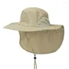 Chapeaux à large bord été femmes hommes extérieur casquettes imperméable respirant grand chapeau de soleil seau pêcheur chapeau