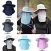Berets Summer Szybkie suszące boonie mężczyźni kobiety kapelusz na zewnątrz maska ​​wodoodporna wiadra ochrona UV szeroka czapka brzegowa do polowania na wędkarstwo