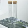 24 pièces 150 ml bouteilles en verre tube à essai vides sont un petit récipient transparent pour faire de l'artisanat souhaitant une bouteille de collation pot de parfum Vial2384