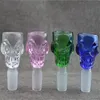 Nouveau Pipe à fumer Mini narguilé bongs en verre coloré en forme de métal squelette coloré tête fantôme tête de bulle