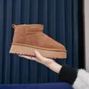 designer Women Boots Snow Boot Black grey khaki Classic cotton Short booties fur height-up Womens Ladies Booties gliter Winter Warm Shoes