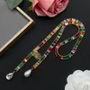 Lyxiga designade män kedja halsband d bokstav multicolour crystal diamanter hängsmycken kvinnor koppar damer flickor bröllop brud present designer smycken hddg1--004