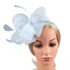 Bandanas Tea Party Hat Fascinator Clip Hatts Head Bands Women Flower Retro Abs Headpiece Woman Hair Snap Clips