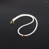 Choker Vintage 26 Anfangsbuchstabe Halskette Frauen Classic 4mm Imitationsperle Perle für Schmuck Geschenk