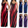 Robes décontractées sans manches imprimé longue robe pour femmes 2023 cravate colorant imprimé asymétrique Cami Vestidos De Mujer élégant Boho