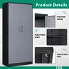 Metal Storage Cabinet with Lock Door Adjustable Shelf,72" Steel Lockers for Office, Home,School,Kitchen,Garage Tool Utility Cabinet